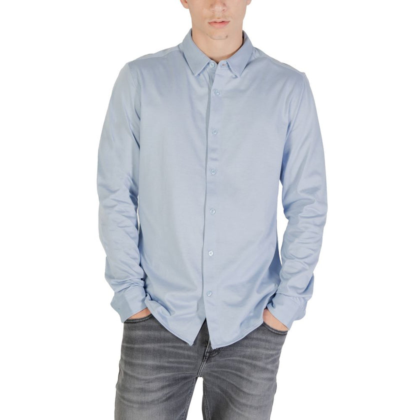 Only & Sons Blaues Baumwollhemd