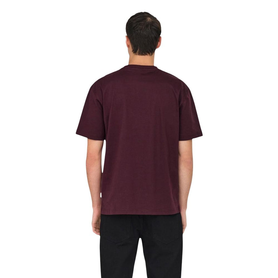 Only & Sons Burgundy Organic Cotton T-Shirt