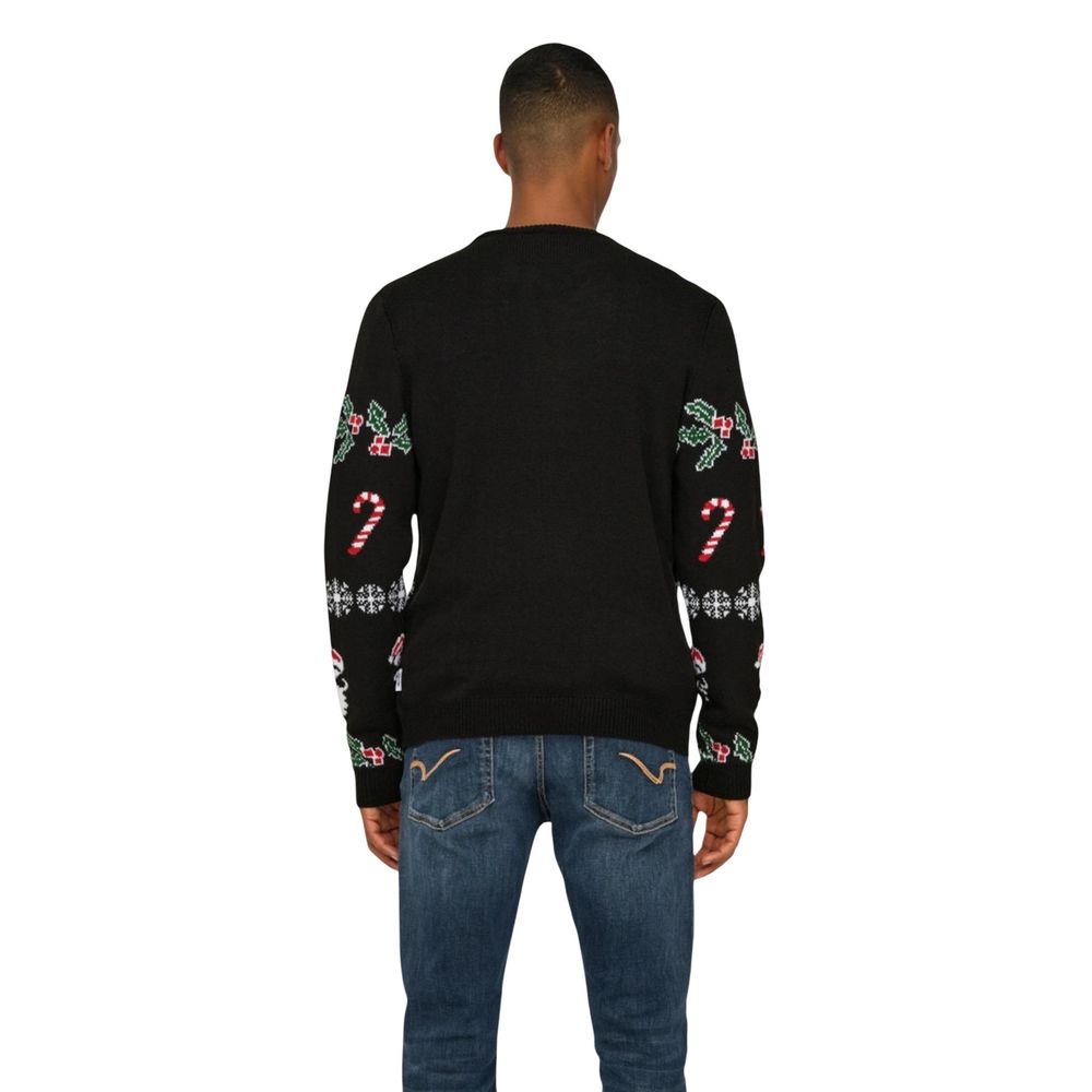 Only & Sons Black Marabou Jumper