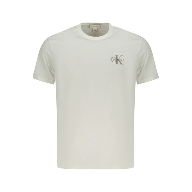 Calvin Klein Weißes Baumwoll-T-Shirt für Herren