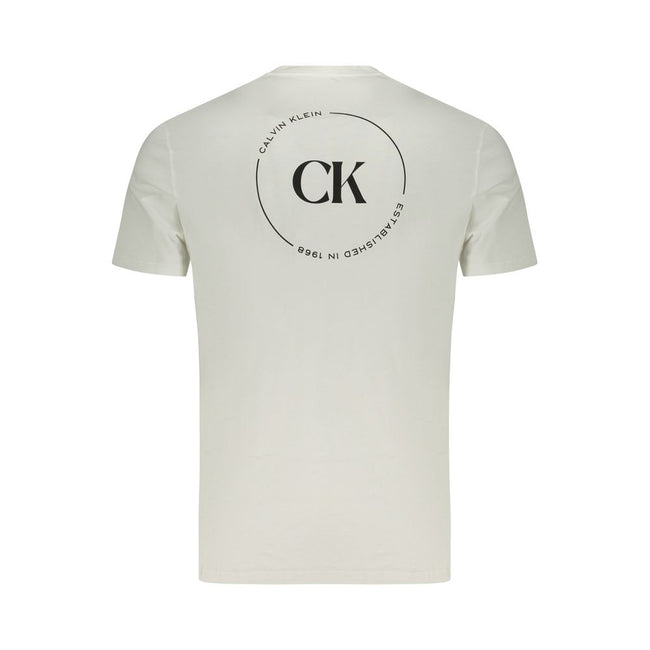 Calvin Klein Bianco Baumwoll-T-Shirt für Herren
