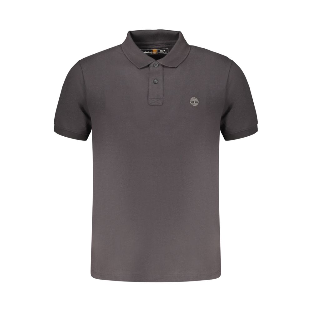Timberland Men's Black Cotton Polo Shirt
