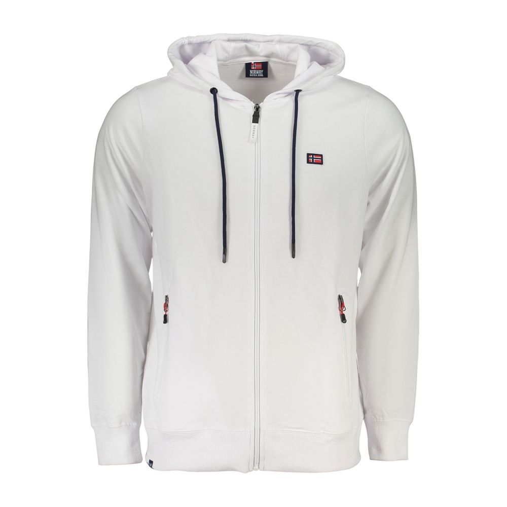Norway 1963 Weißer Herren-Sweatshirt-Hoodie aus Baumwolle