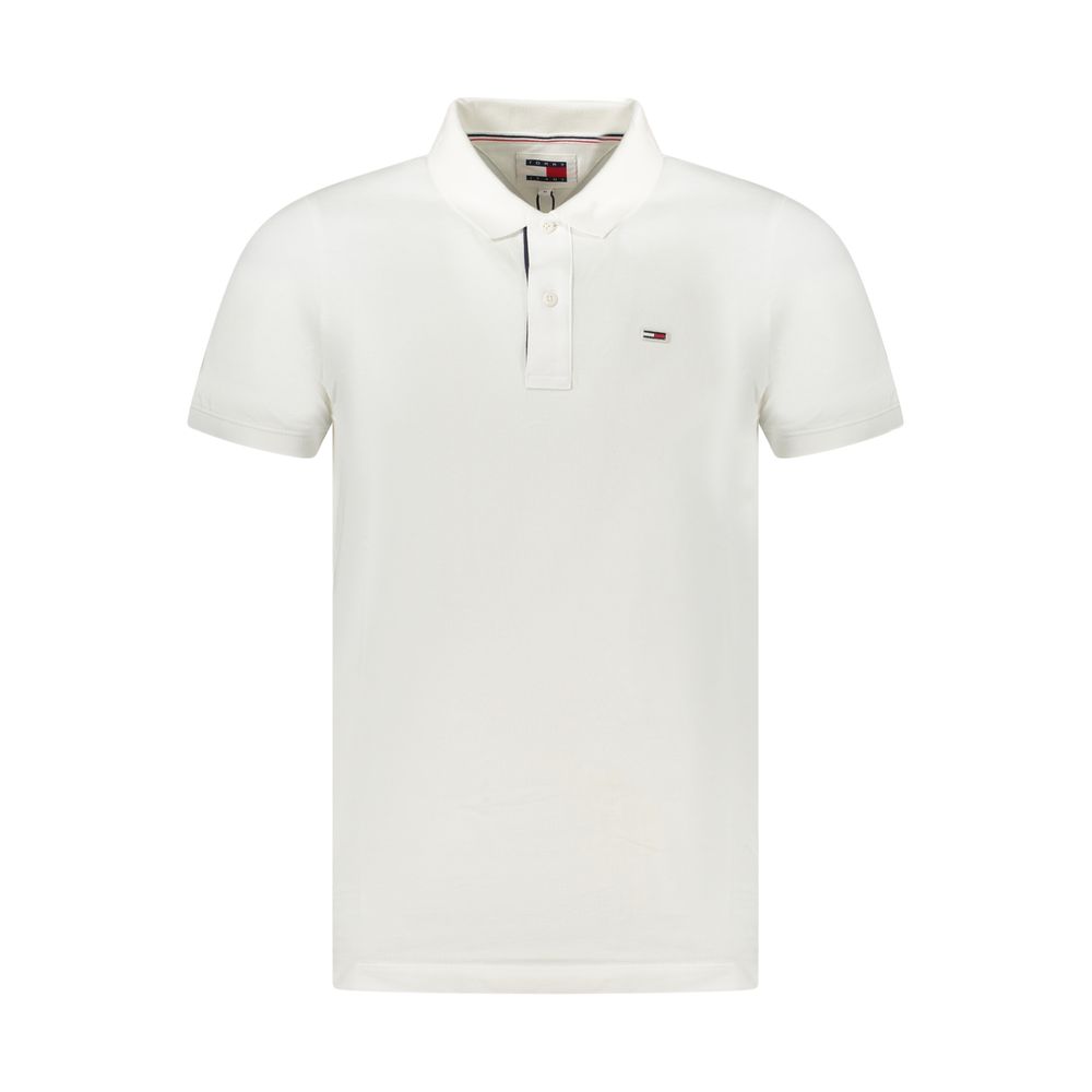 Tommy Hilfiger Men's White Cotton Polo Shirt