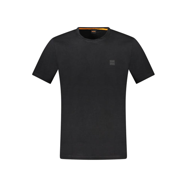 Hugo Boss Schwarzes Baumwoll-T-Shirt für Herren