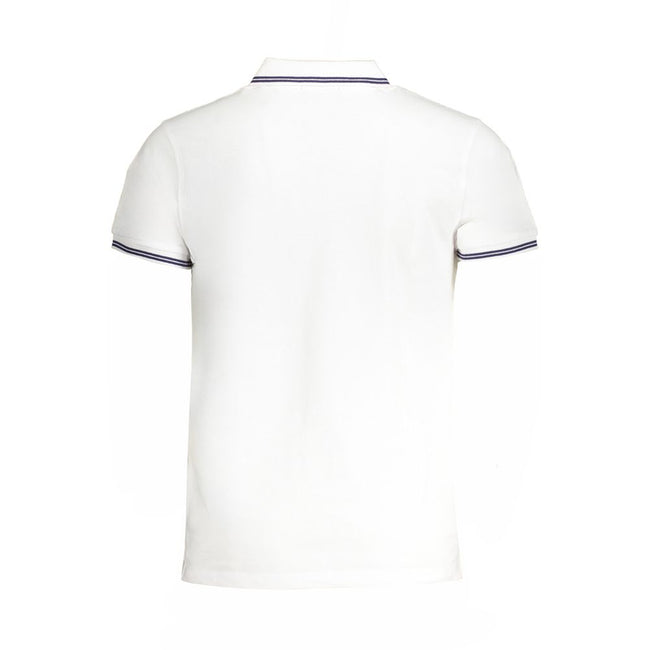 Cavalli Class Bianco Baumwoll-Herrenpoloshirt