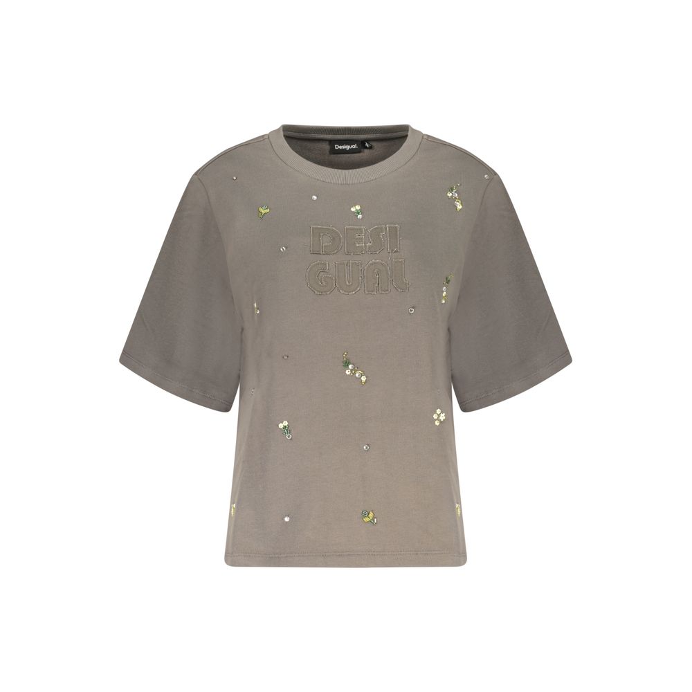 Desigual Grey Cotton Sweatshirt for Women