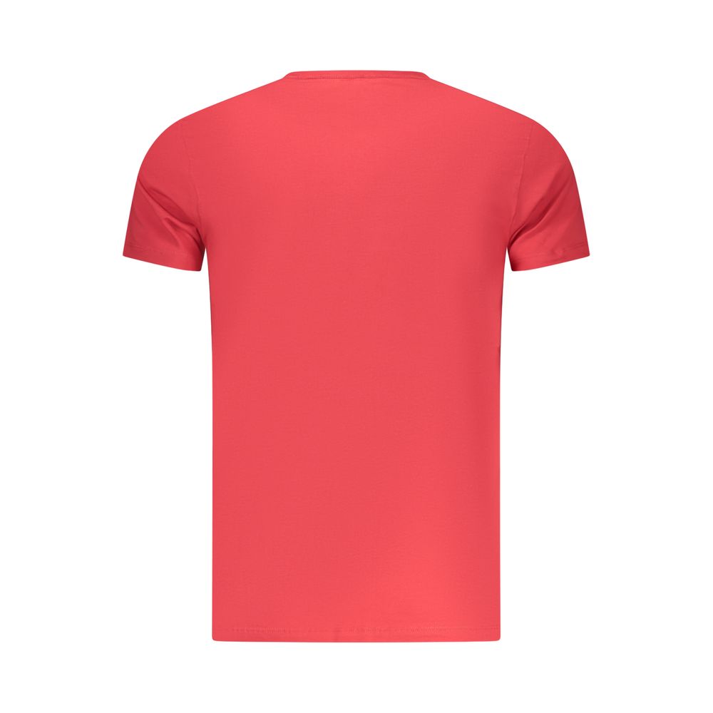 Pepe Jeans Rotes Baumwoll-T-Shirt für Herren