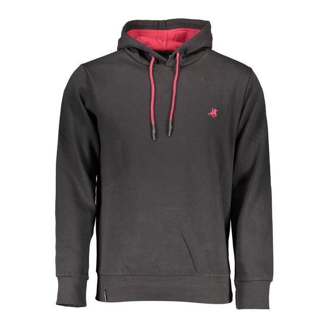 U.S. Grand Polo Schwarzer Baumwoll-Herren-Sweatshirt