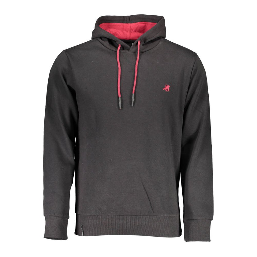 U.S. Grand Polo Schwarzer Baumwoll-Herren-Sweatshirt