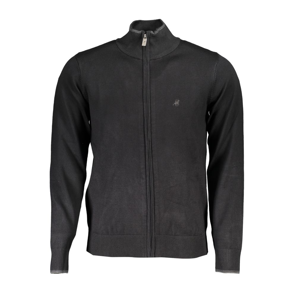 U.S. Grand Polo Schwarzer Herren Cardigan aus Viskose