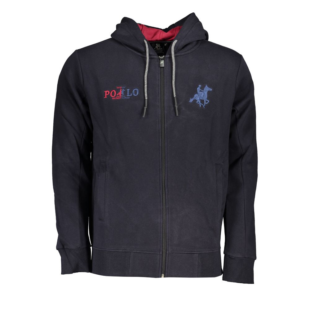 U.S. Grand Polo Blauer Baumwoll-Kapuzenpullover für Herren