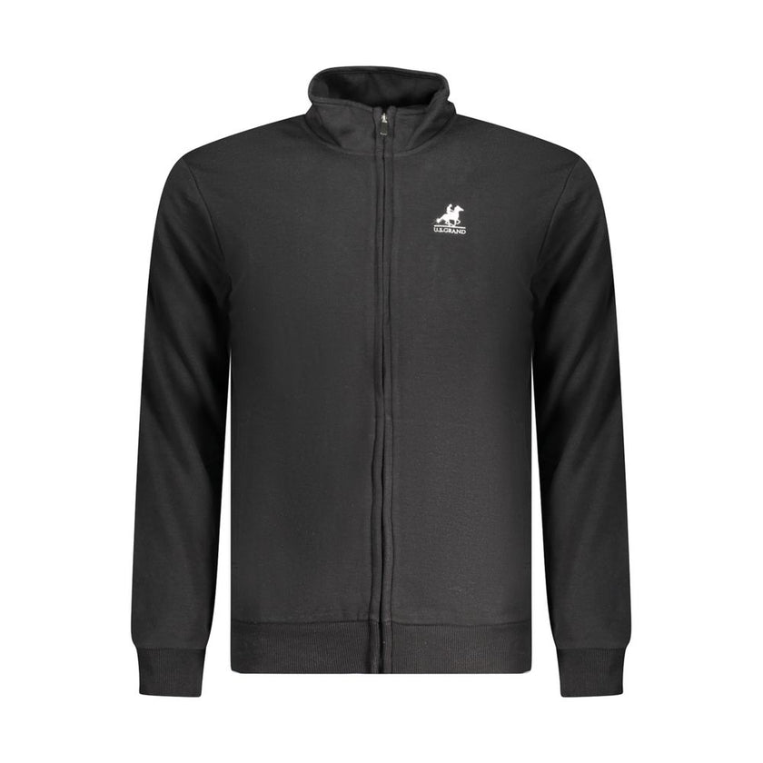 U.S. Grand Polo Schwarzer Baumwoll-Herren-Sweatshirt