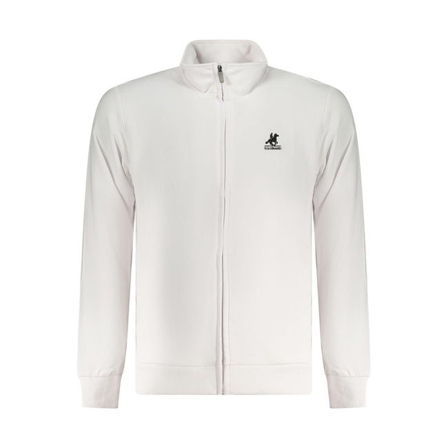 U.S. Grand Polo Weißes Herren-Sweatshirt aus Baumwolle