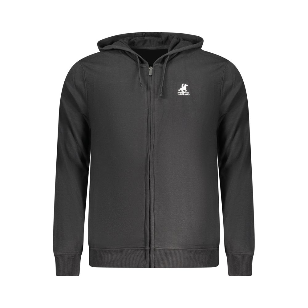U.S. Grand Polo Schwarzer Herren-Hoodie aus Baumwolle