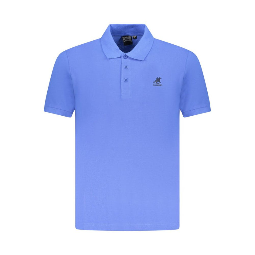 U.S. Grand Polo Blaues Baumwoll-Poloshirt für Herren