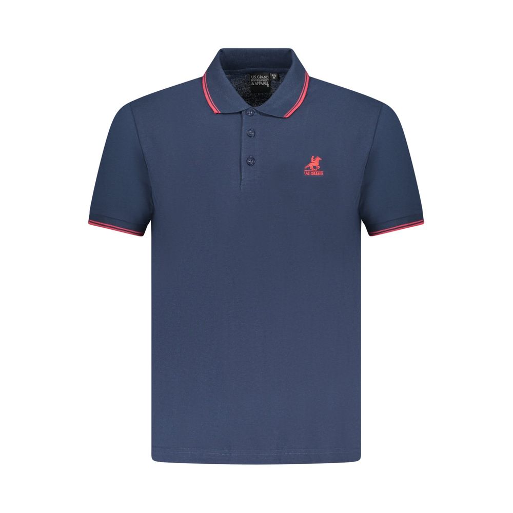 U.S. Grand Polo Blaues Herren-Poloshirt aus Baumwolle