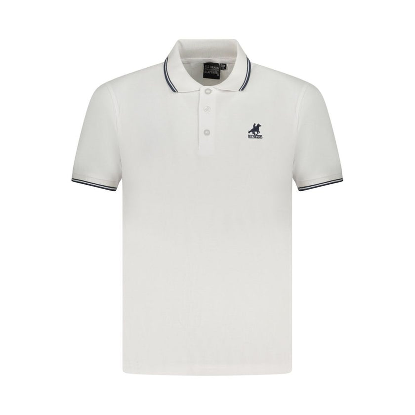 U.S. Grand Polo Weißes Poloshirt aus Baumwolle für Herren