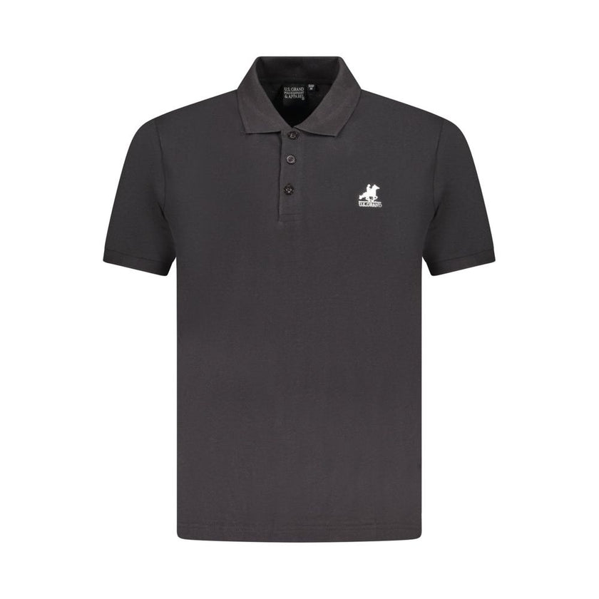 U.S. Grand Polo Schwarzes Herren-Poloshirt aus Baumwolle