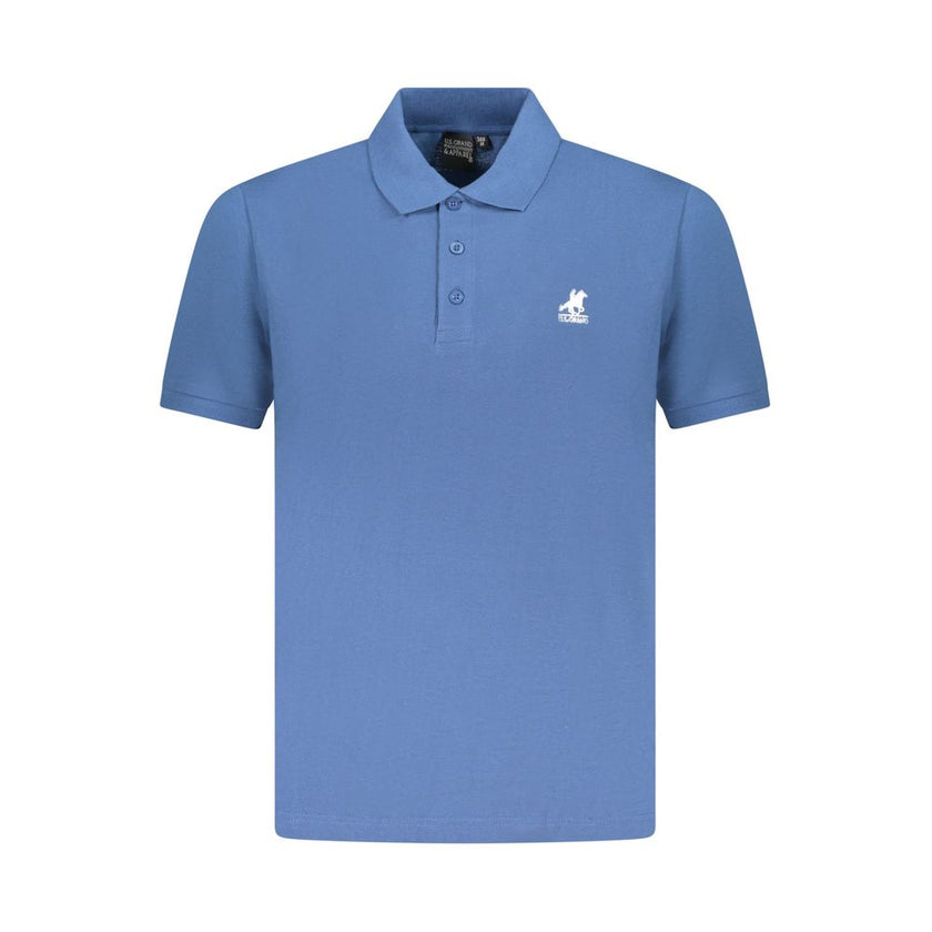 U.S. Grand Polo Blaues Baumwoll-Poloshirt für Herren