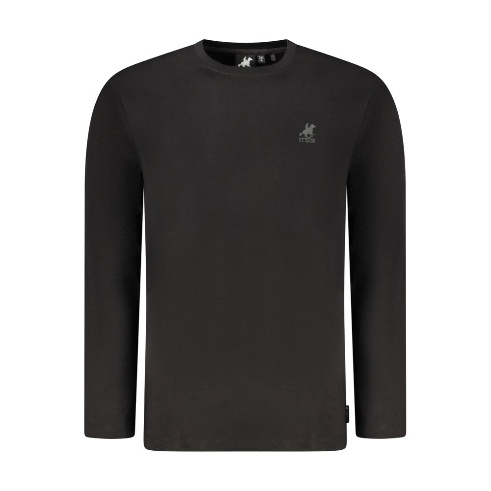 U.S. Grand Polo Schwarzes Baumwoll-T-Shirt für Herren