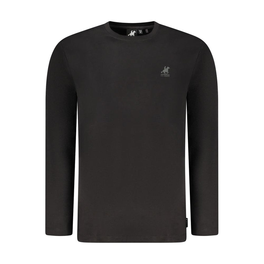 U.S. Grand Polo Schwarzes Baumwoll-T-Shirt für Herren