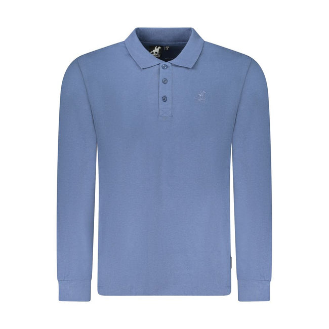 U.S. Grand Polo Blaues Baumwoll-Poloshirt für Herren