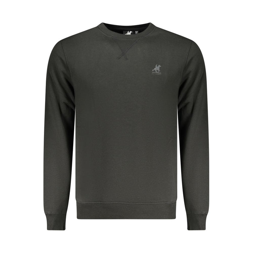 U.S. Grand Polo Schwarzer Baumwoll-Sweatshirt