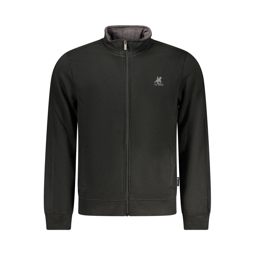 U.S. Grand Polo Schwarzer Baumwoll-Herren-Sweatshirt