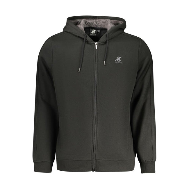 U.S. Grand Polo Schwarzer Baumwoll-Sweatshirt