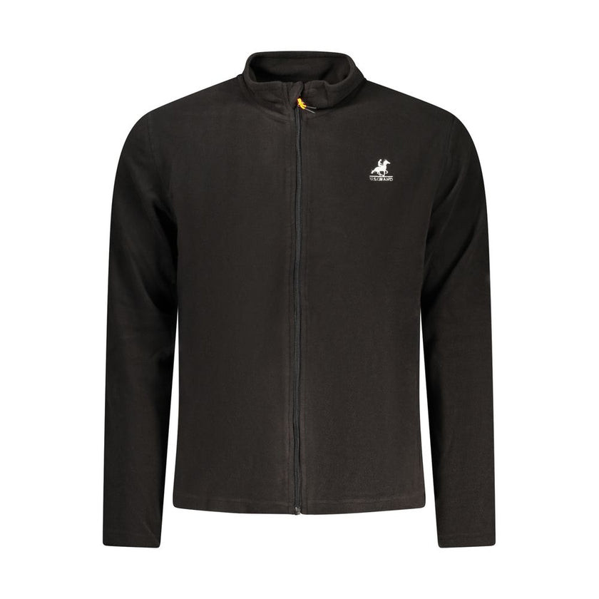 U.S. Grand Polo Schwarzes Herren-Sweatshirt aus Polyester