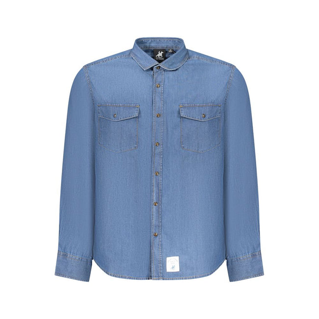 U.S. Grand Polo Blaues Denim-Hemd