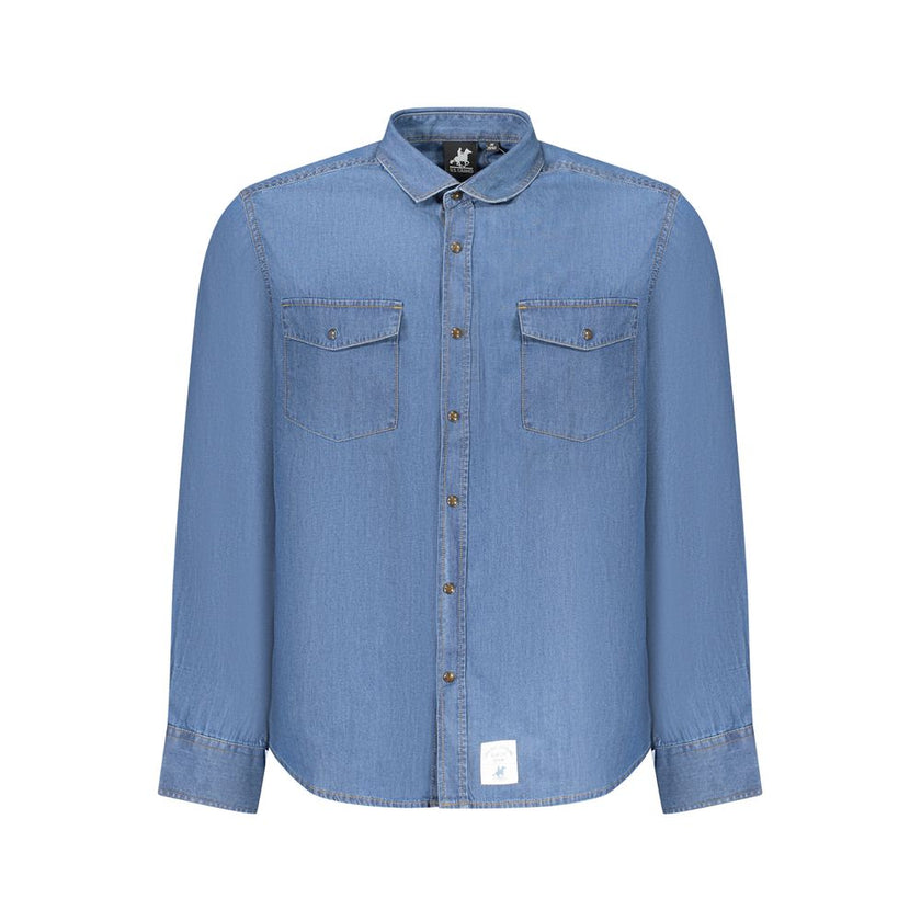 U.S. Grand Polo Blaues Denim-Hemd