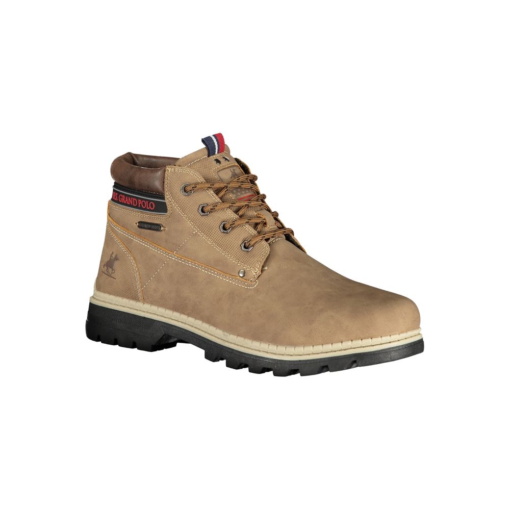 U.S. Grand Polo Braune Ankle Boots aus Polyester