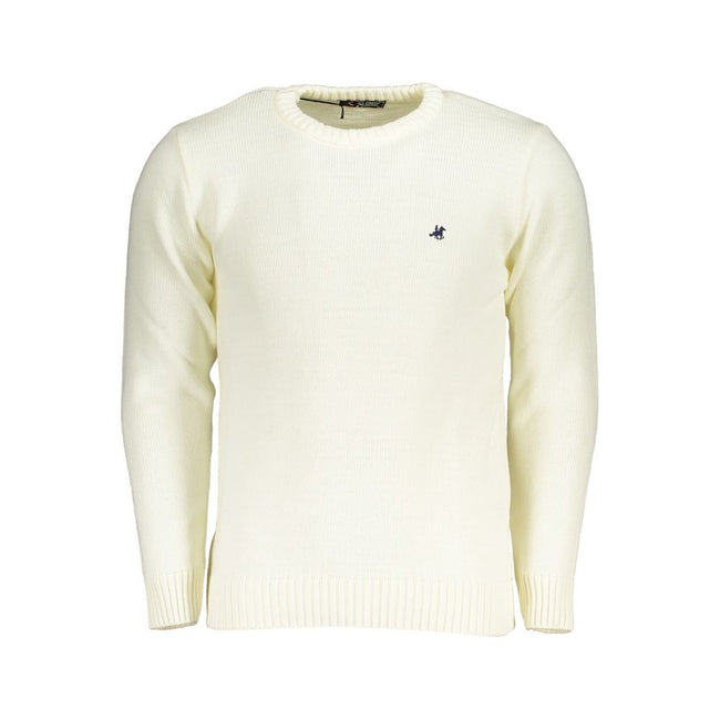 U.S. Grand Polo Weißer Herrenpullover aus Acryl