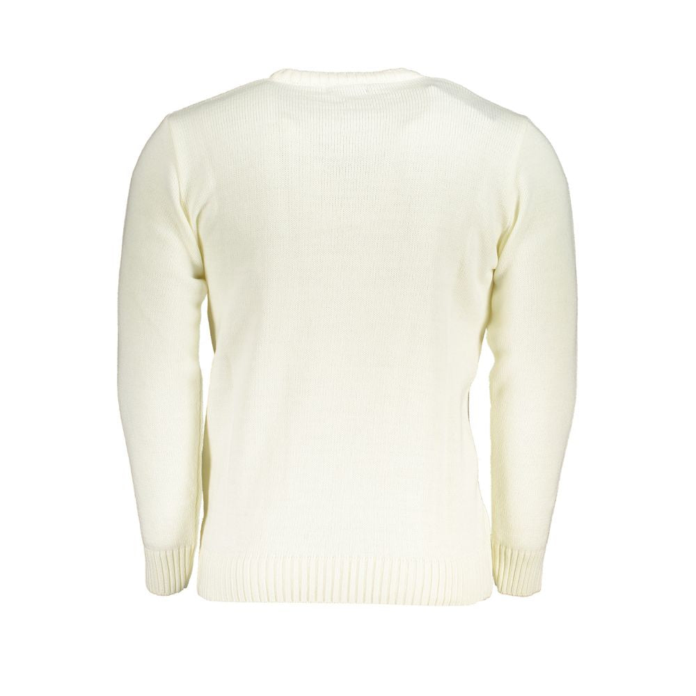 U.S. Grand Polo Weißer Herrenpullover aus Acryl