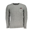 U.S. Grand Polo Grauer Strickpullover mit Rollkragen
