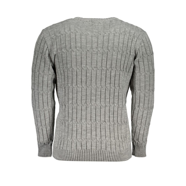 U.S. Grand Polo Grauer Strickpullover mit Rollkragen