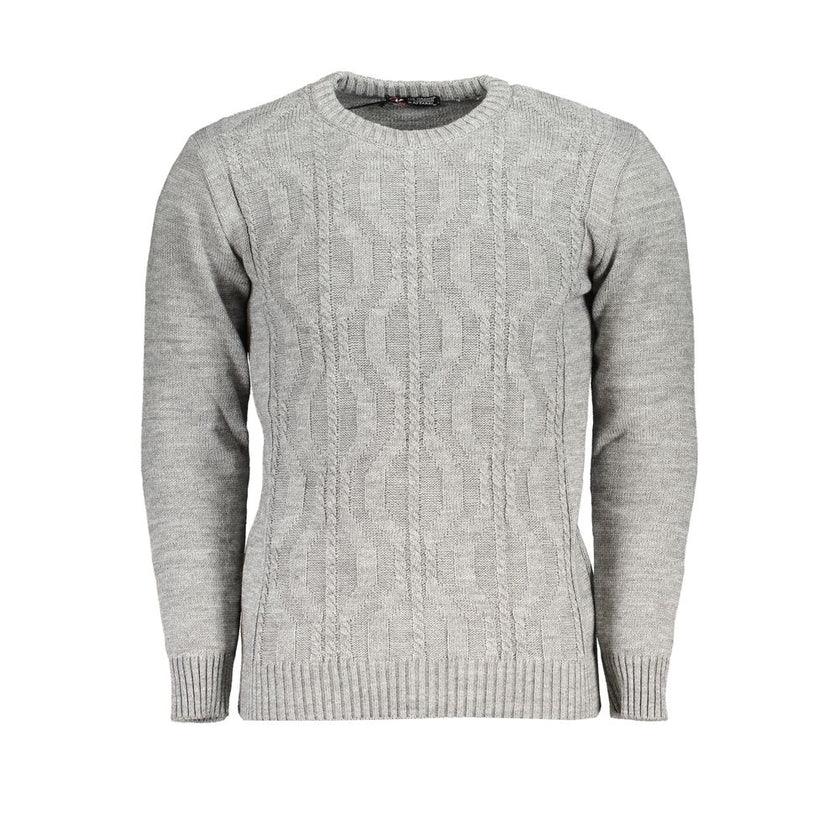 U.S. Grand Polo Grauer Strickpullover mit Rollkragen