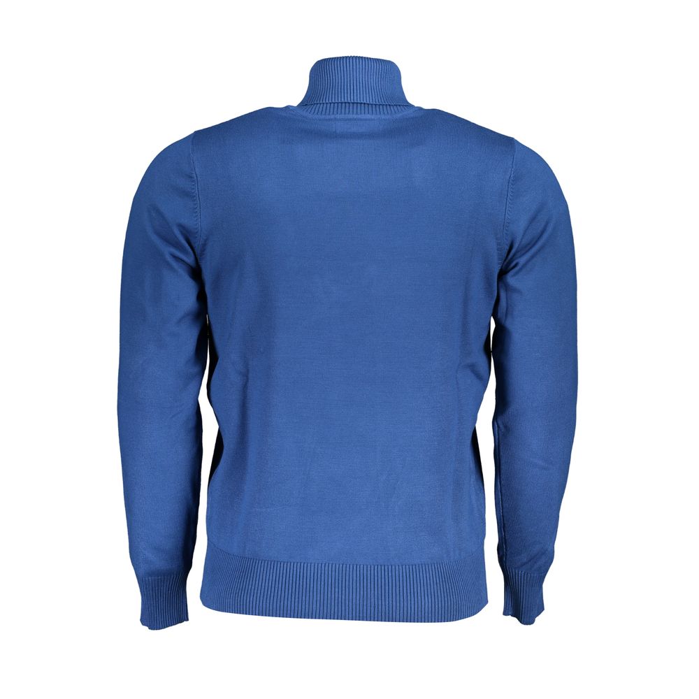 U.S. Grand Polo Blauer Rollkragenpullover aus Nylon