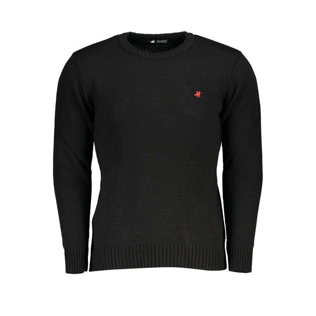 U.S. Grand Polo Schwarzer Marabou-Pullover