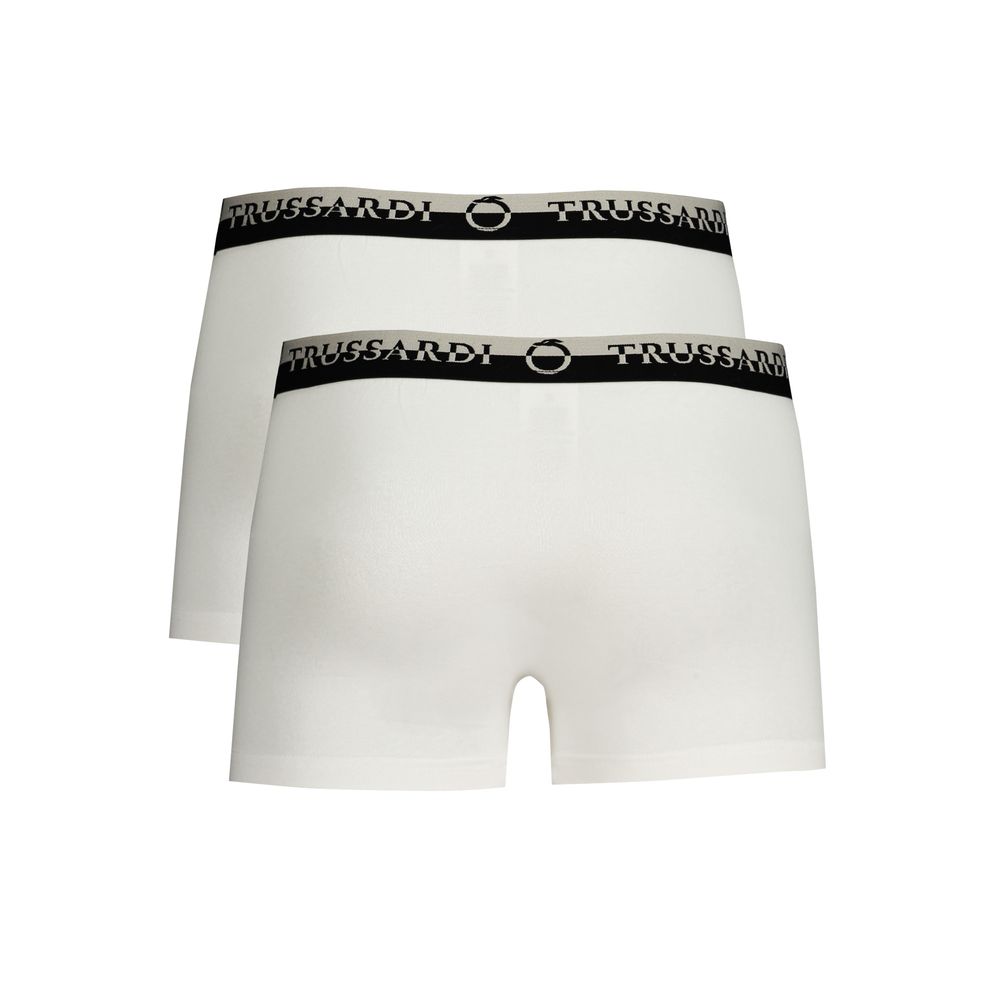 Trussardi Weiße Herren-Boxershorts aus Baumwolle