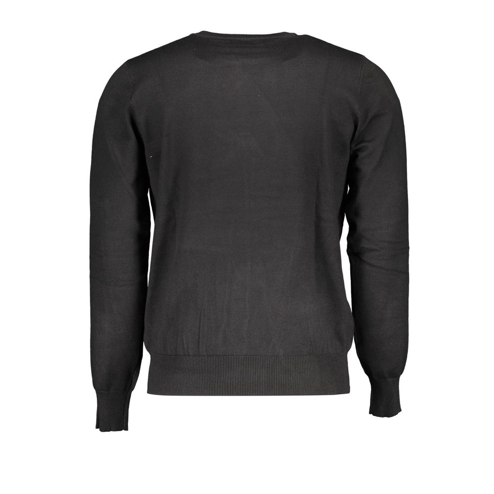 U.S. Grand Polo Schwarzer Herrenpullover aus Viskose