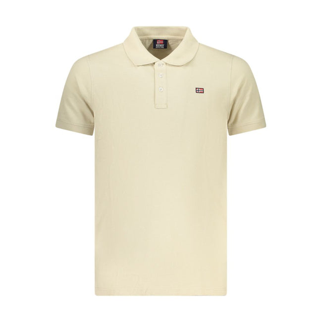 Norway 1963 Beige Baumwoll-Herren-Poloshirt