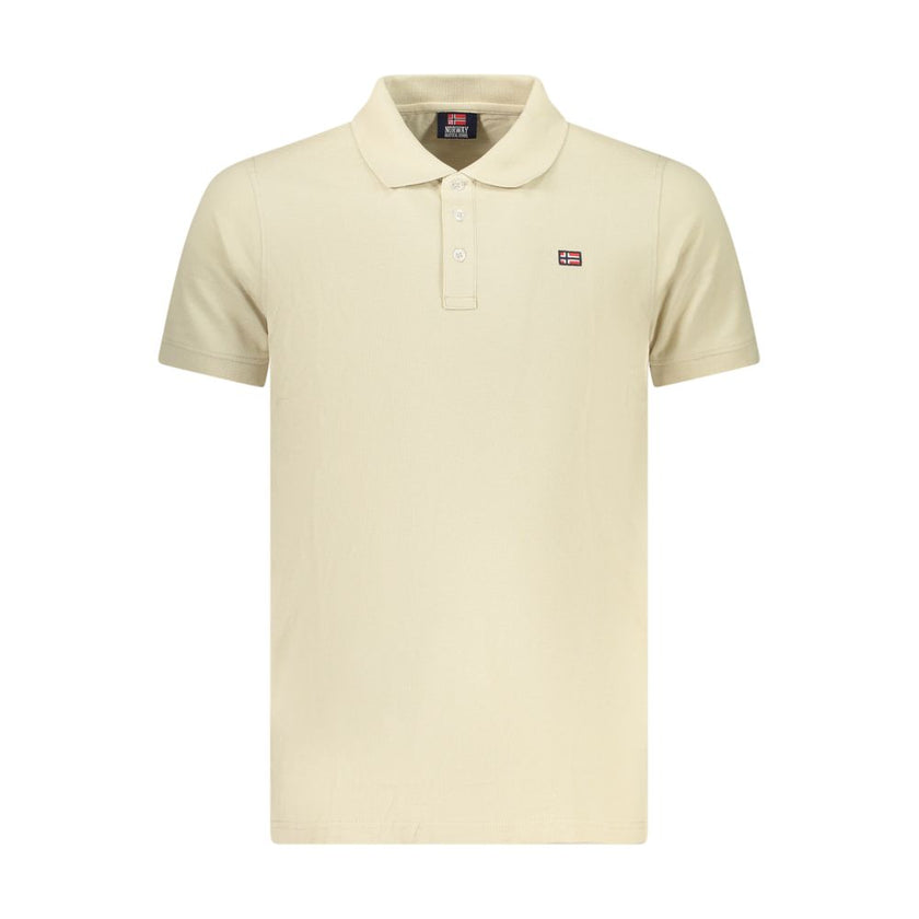 Norway 1963 Beige Baumwoll-Herren-Poloshirt