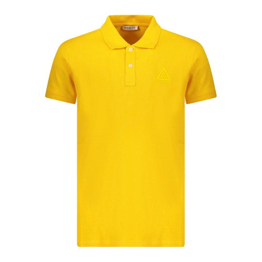 Iceberg Gelbes Baumwoll-Poloshirt für Herren