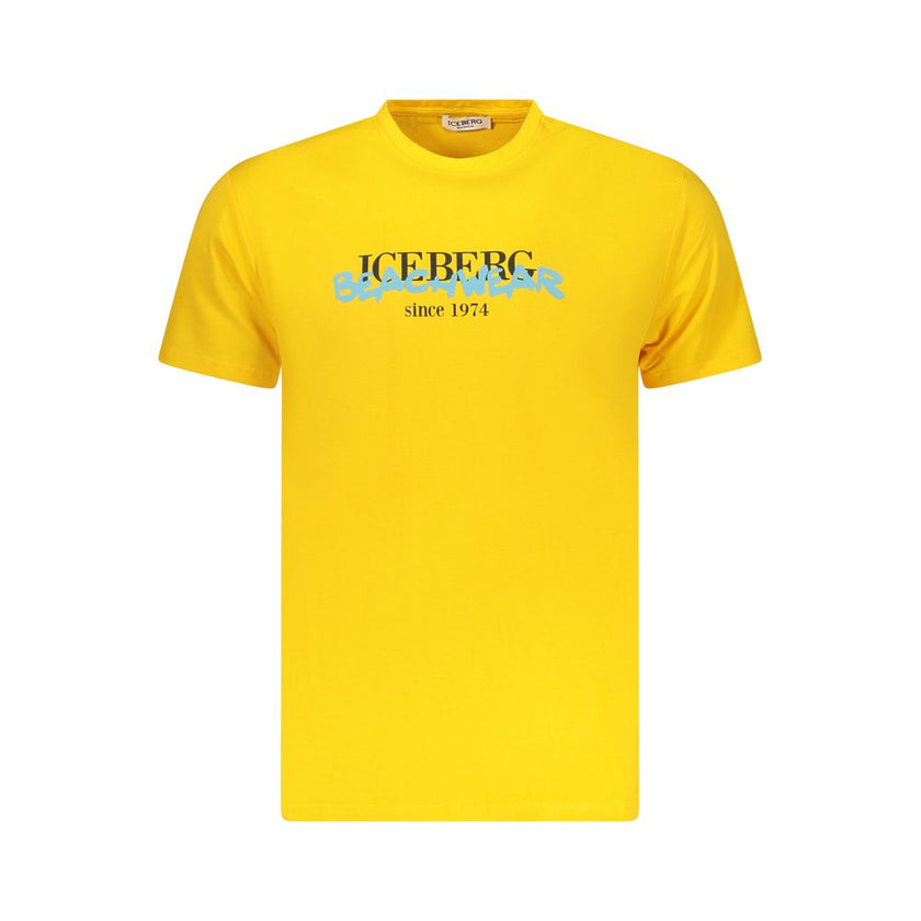 Iceberg Gelbes Baumwoll-T-Shirt