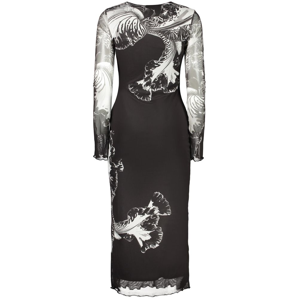 Desigual Schwarzes Freizeitkleid aus Polyester