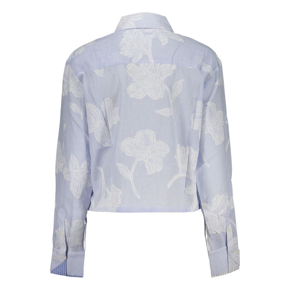 Desigual Blaues Baumwollhemd mit Muster