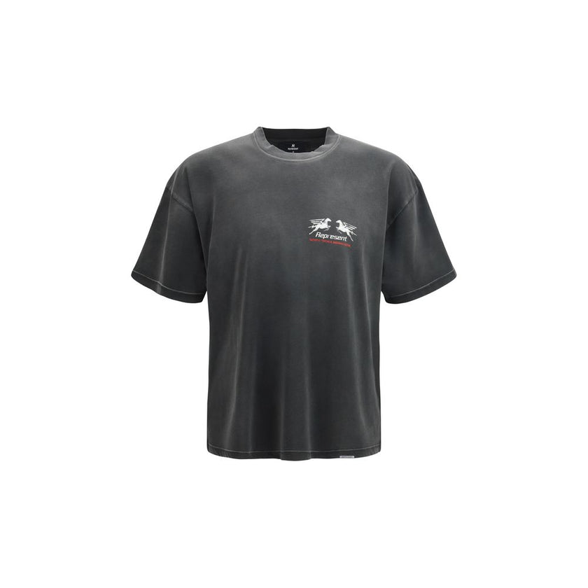 Represent Graues Baumwoll-T-Shirt